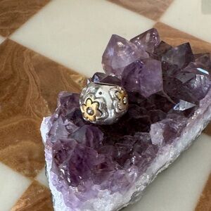 Brighton gold flower bead charm